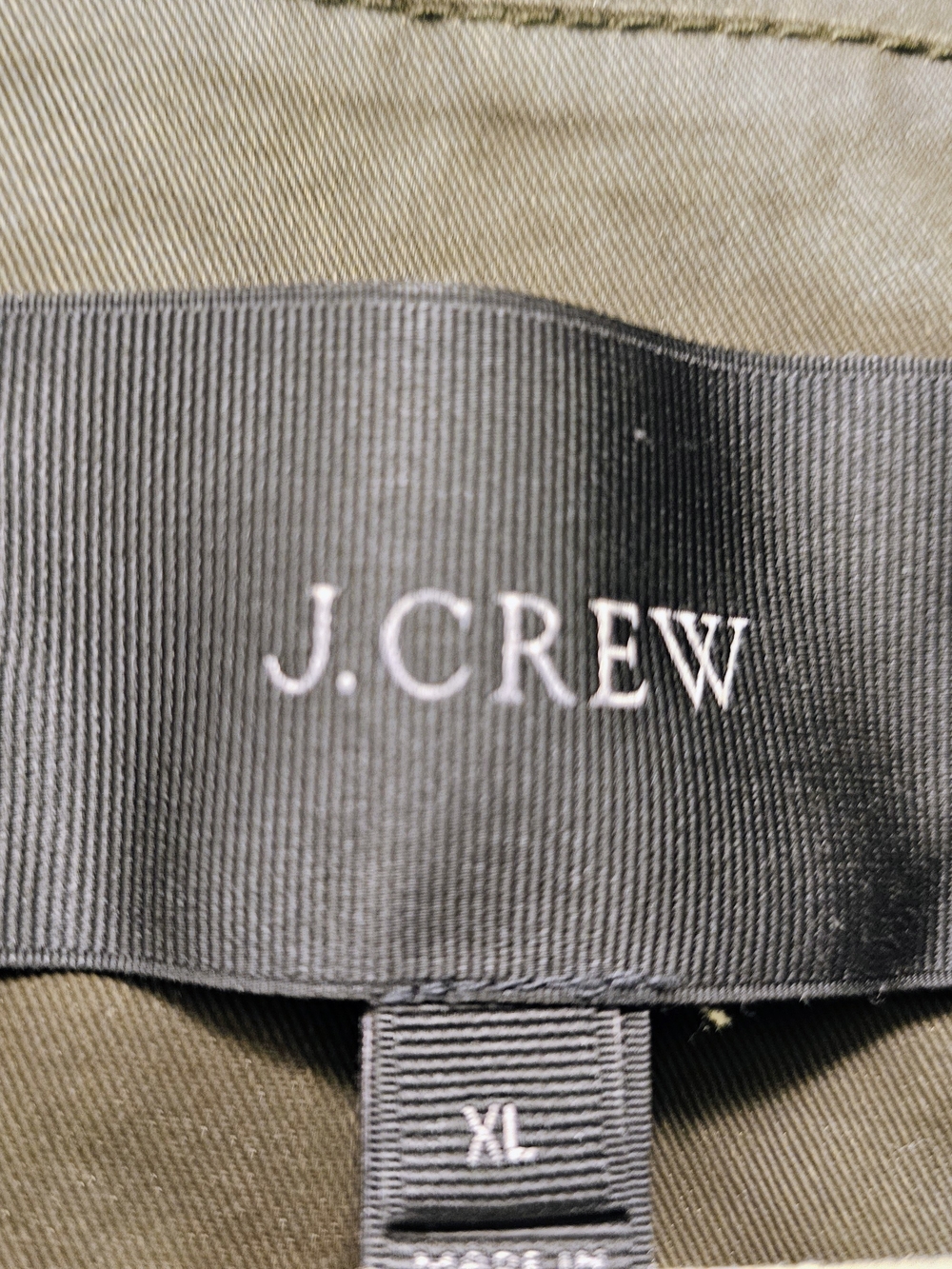 J.Crew Downtown Field Jacket XL Olive Green Utility Barn Coat 100% Cotton - Picture 9 of 9